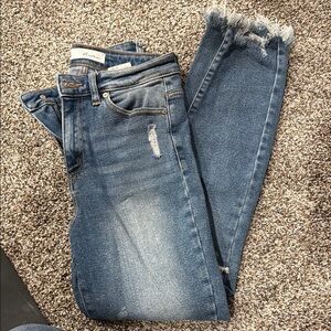 KanCan Frayed Hem Blue Jeans